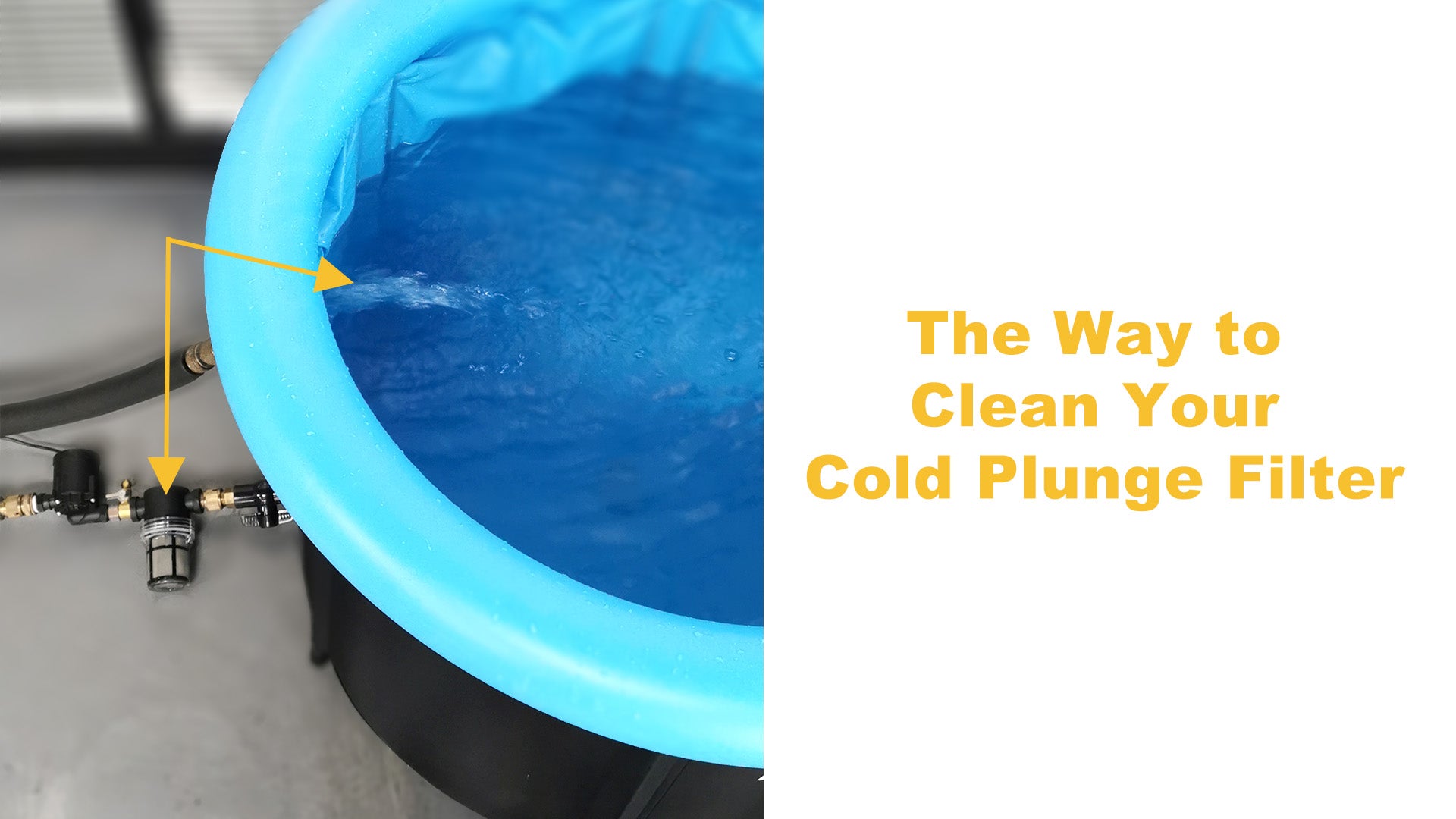 Load video: clean cold plunge filter