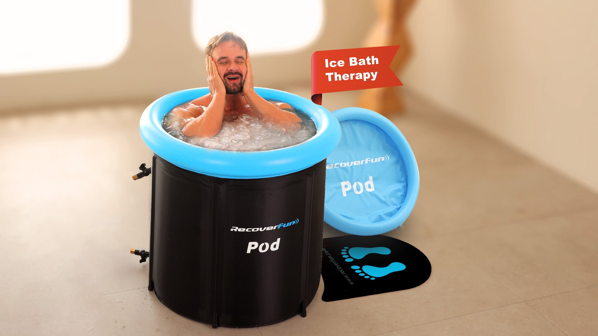 Load video: ice bath therapy at home