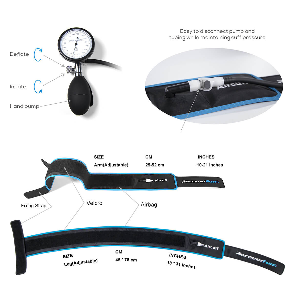 occlusion cuffs with pump